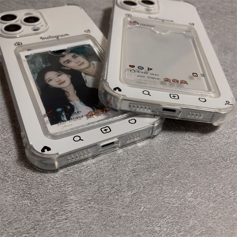 Personalized clear silicone phone case with custom photo design, compatible with various smartphone models, by Miniic Shop.