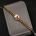 Personalized titanium steel Cuban chain bracelet with custom photo engraving, stylish and durable jewelry from Miniic Shop.