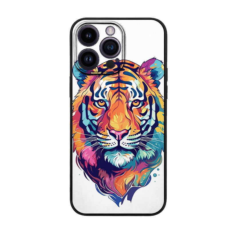 Applicable to Apple 12 retro oil painting wind carpet hair protective case mobile phone case pattern DIY