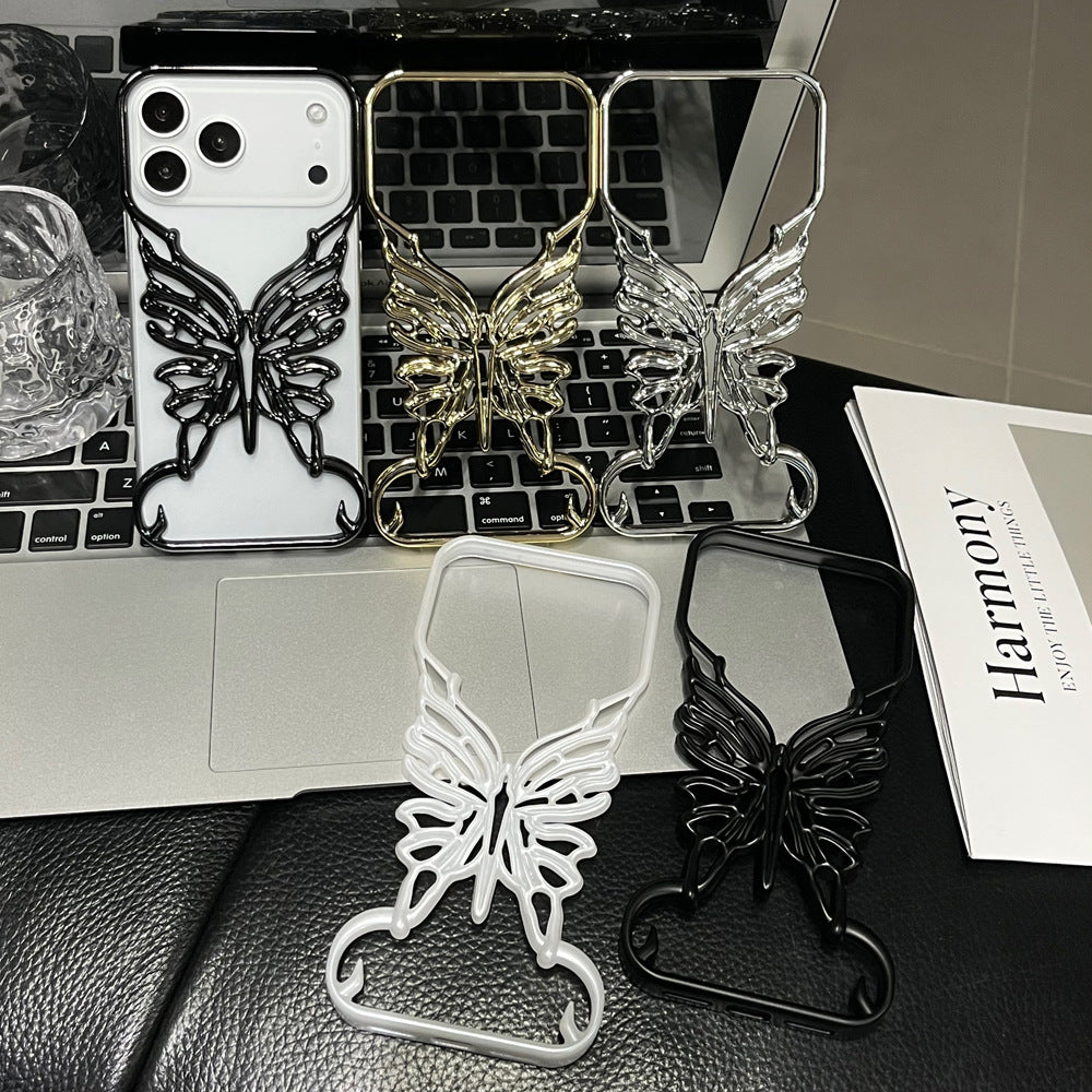 3D Butterfly Hollow Phone Case with raised sculpted butterfly and hollow-cut wings on a slim protective cover