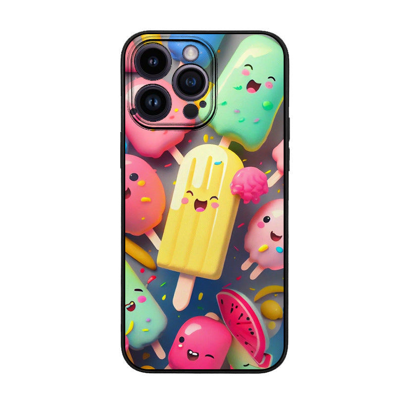 Applicable to Apple 12 retro oil painting wind carpet hair protective case mobile phone case pattern DIY