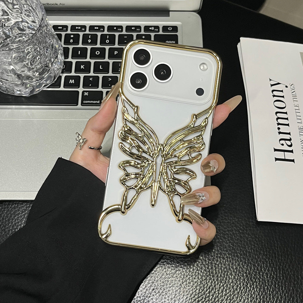 3D butterfly phone case by Miniic Shop featuring an aesthetic hollow out design for iPhone protection and style.