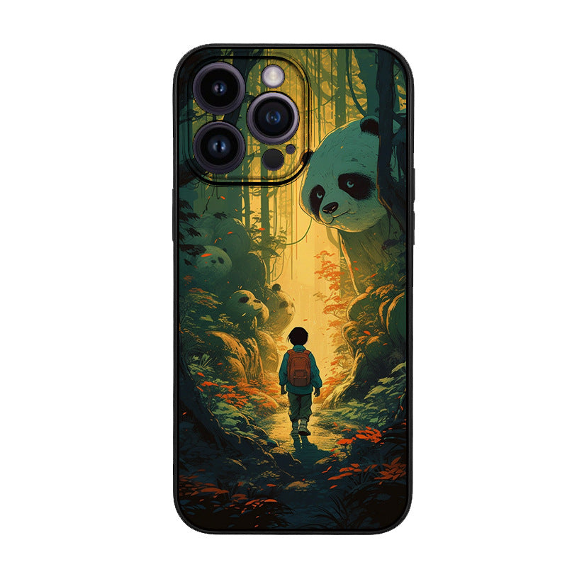 Applicable to Apple 12 retro oil painting wind carpet hair protective case mobile phone case pattern DIY