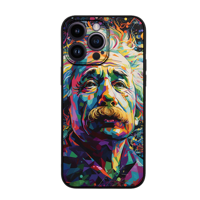 Applicable to Apple 12 retro oil painting wind carpet hair protective case mobile phone case pattern DIY