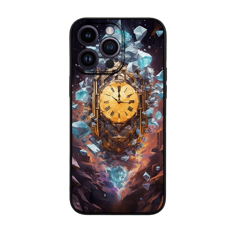 Applicable to Apple 12 retro oil painting wind carpet hair protective case mobile phone case pattern DIY