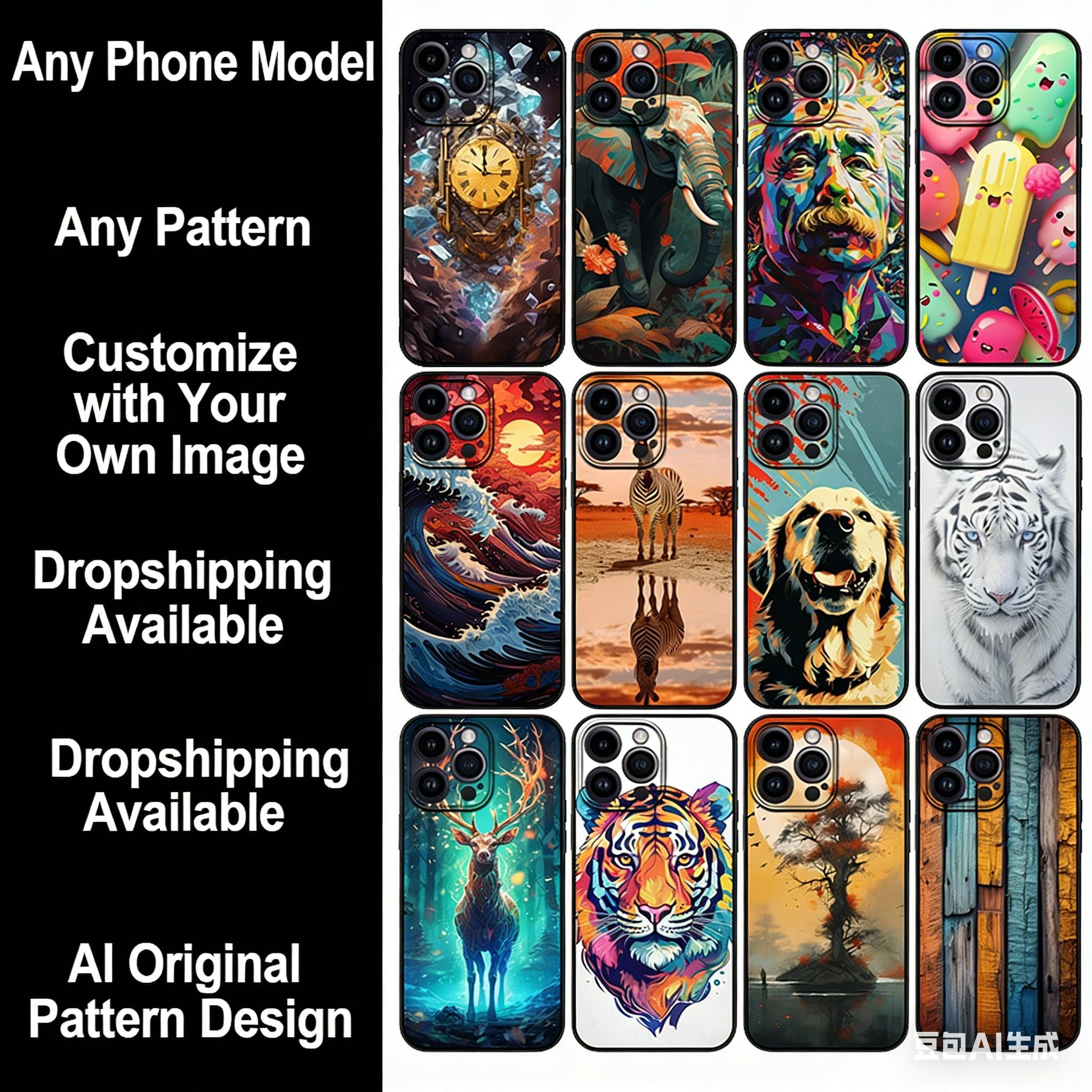 Apple iPhone 13 case with retro oil painting wind and hair pattern, protective DIY mobile phone cover by Miniic.